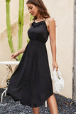 Solid Color Sleeveless Casual Dress