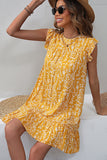 Fashion Printed Round Neck Casual Dress