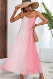 Fashion Sleeveless Gradient Casual Dress
