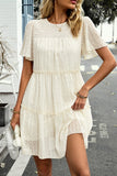 Solid Color Round Neck Casual Dress