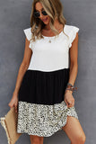 Fashion Print Color Block Casual Dress