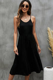 Drawstring Waist And Solid Casual Dress