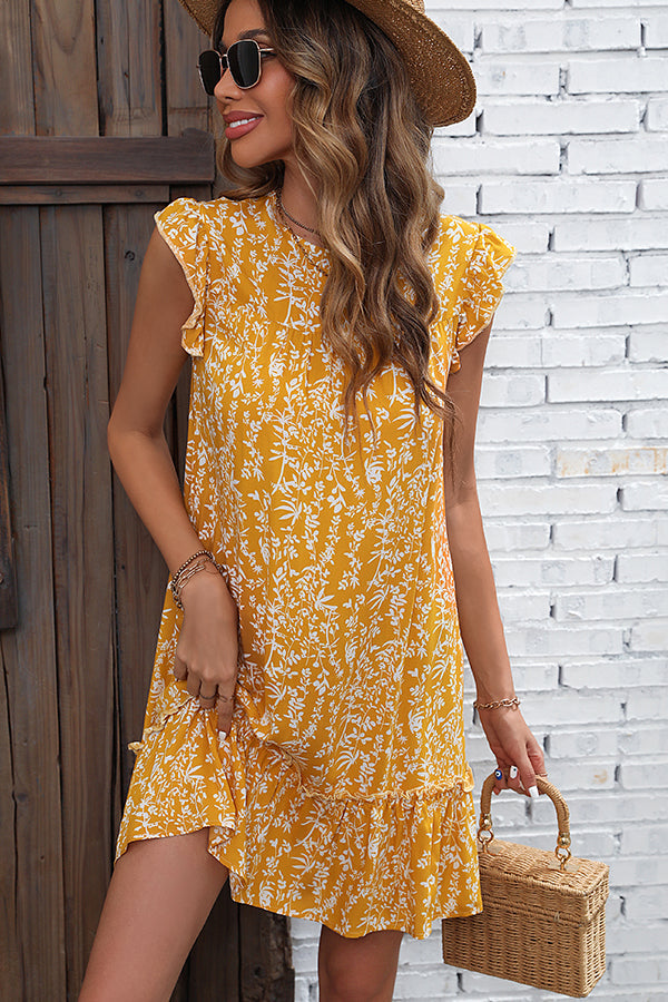Fashion Printed Round Neck Casual Dress - Fashionpara
