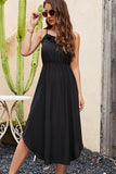 Solid Color Sleeveless Casual Dress
