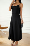 Fashion Solid Color Round Neck Casual Dress