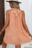 Flower Halter Neck A Style Solid Casual Dress