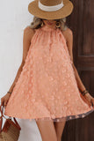 Flower Halter Neck A Style Solid Casual Dress