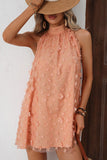 Flower Halter Neck A Style Solid Casual Dress
