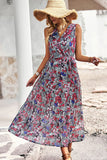Dot Print Sleeveless V Neck Casual Dress