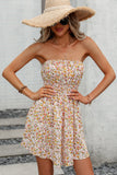 Floral Print Strapless Mini Dress