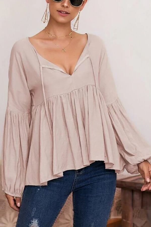 Set Free Cropped Peasant Top - Fashionpara