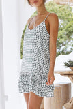 Fashion Street Print Split Joint V Neck Princess Dresses