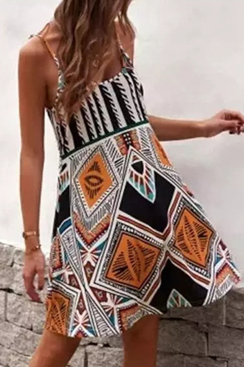British Style Print Spaghetti Strap Princess Dresses(3 Colors) - Fashionpara