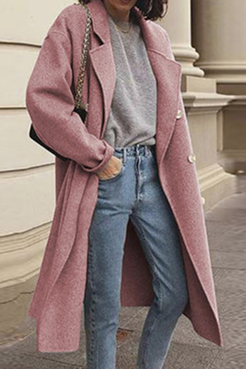 Casual Elegant Solid Buckle Turndown Collar Outerwear(6 Colors) - Fashionpara