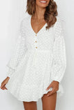 Fashion Street Solid V Neck Princess Dresses