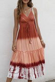 Fashion Street Gradual Change Split Joint V Neck Princess Dresses