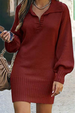 Tavern Nights Polo Sweater Dress - Fashiondia