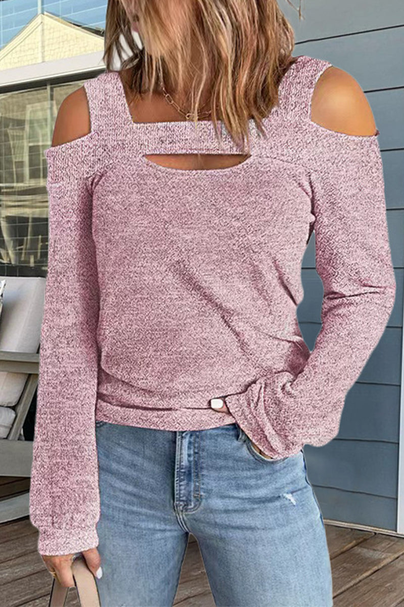 Casual Street Solid Color Square Collar Tops(7 Colors) - Fashionpara