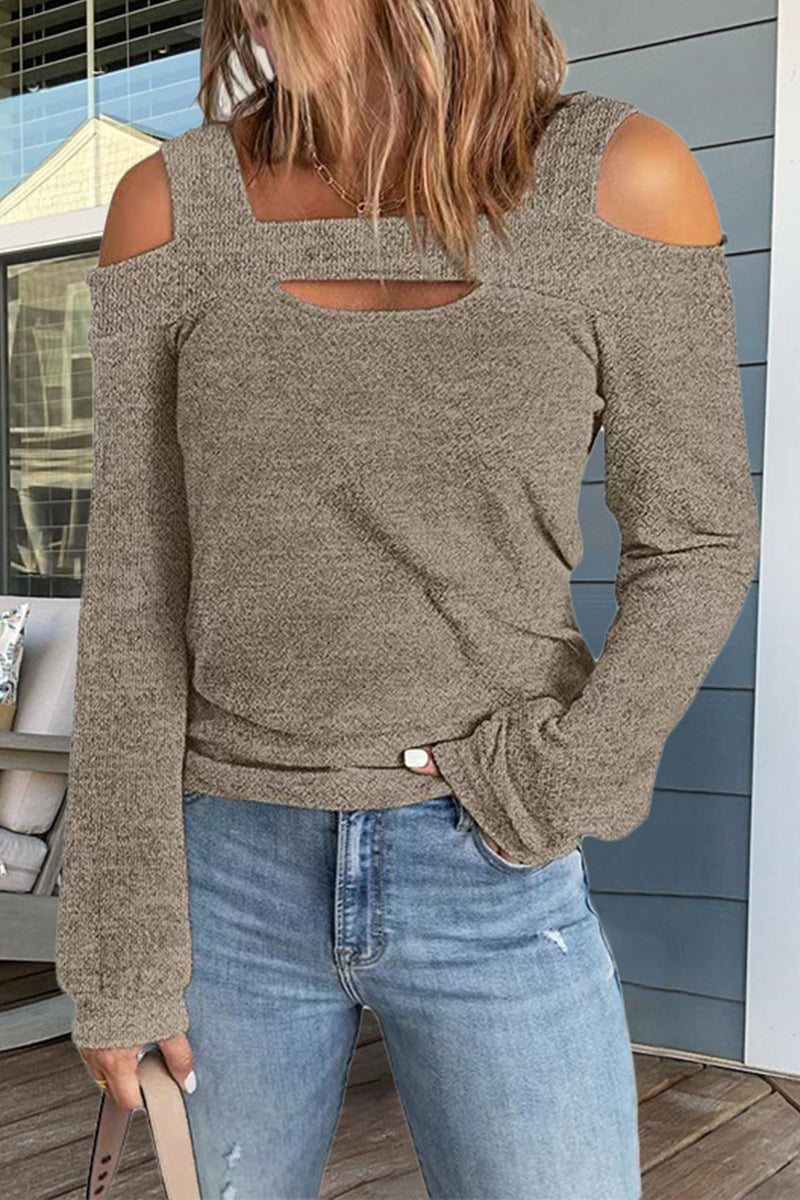 Casual Street Solid Color Square Collar Tops(7 Colors) - Fashionpara