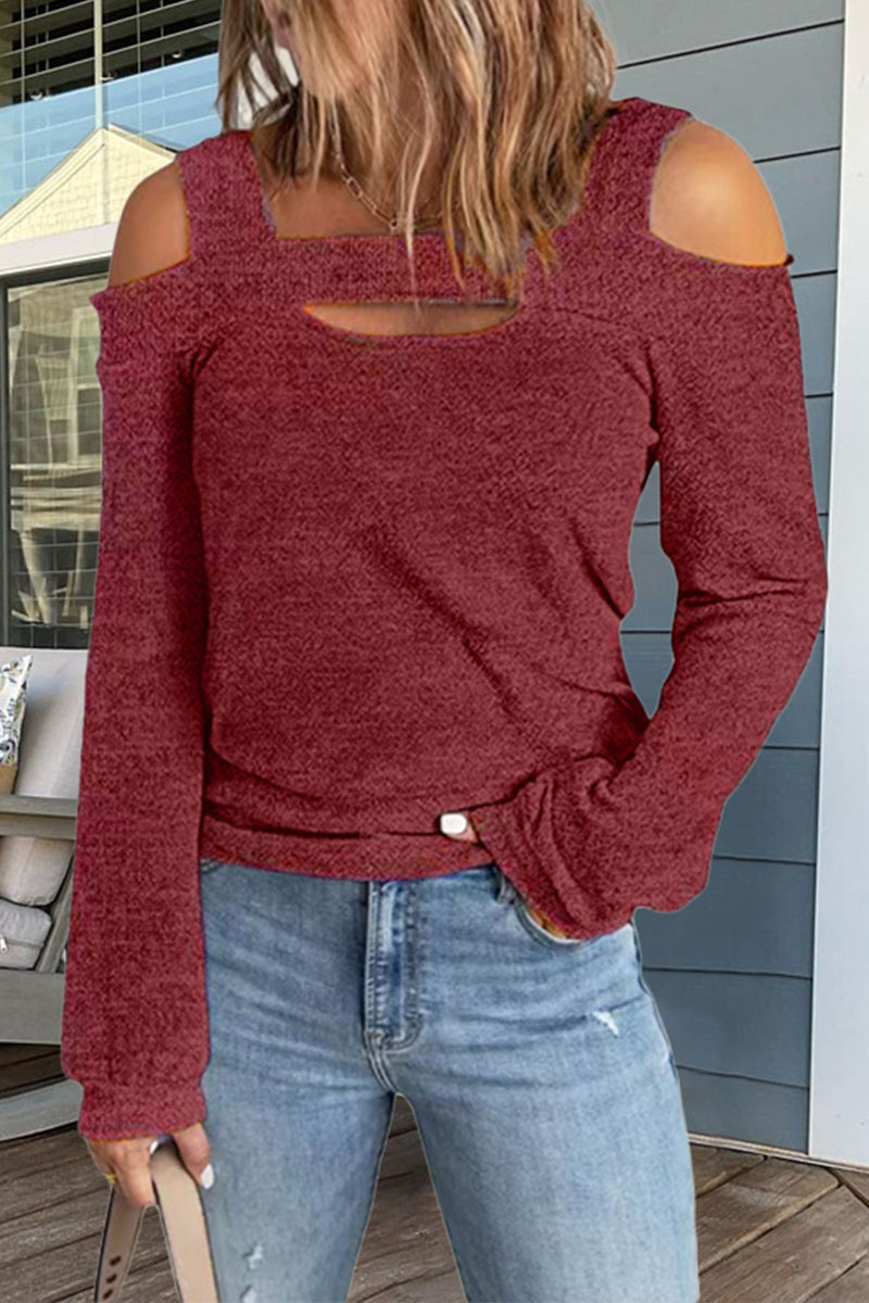 Casual Street Solid Color Square Collar Tops(7 Colors) - Fashionpara