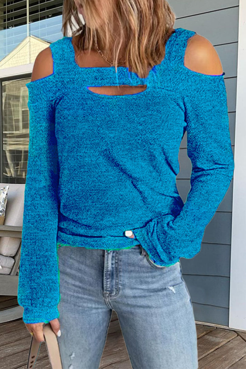 Casual Street Solid Color Square Collar Tops(7 Colors) - Fashionpara