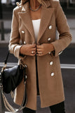 Work Street Solid Buttons Turn-back Collar Outerwear(4 Colors)