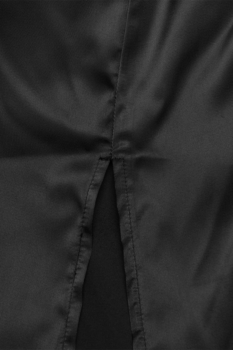 Sexy Simplicity Solid Slit U Neck Irregular Dress Dresses - Fashionpara