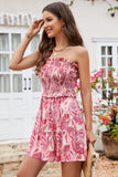 Floral Print Smocked Bohemian Mini Dress
