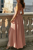 One Shoulder Ruched Asymmetrical Maxi Dress - Fashiondia