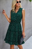 Fashion V Neck Leopard Print Midi Dress