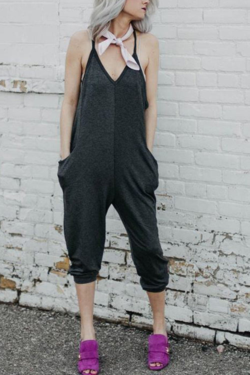 Pockets Slip Jumpsuit - Fashionpara