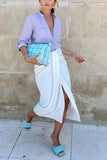 Solid Knot Slit Skirts