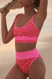 Leopard High Waisted Two pieces Swimsuit
