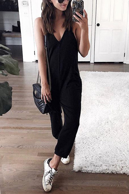 Pockets Slip Jumpsuit - Fashionpara