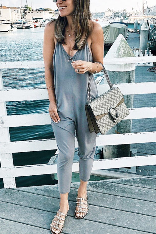 Pockets Slip Jumpsuit - Fashionpara