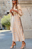 Satin Polka Dots Print Skirt - Fashiondia