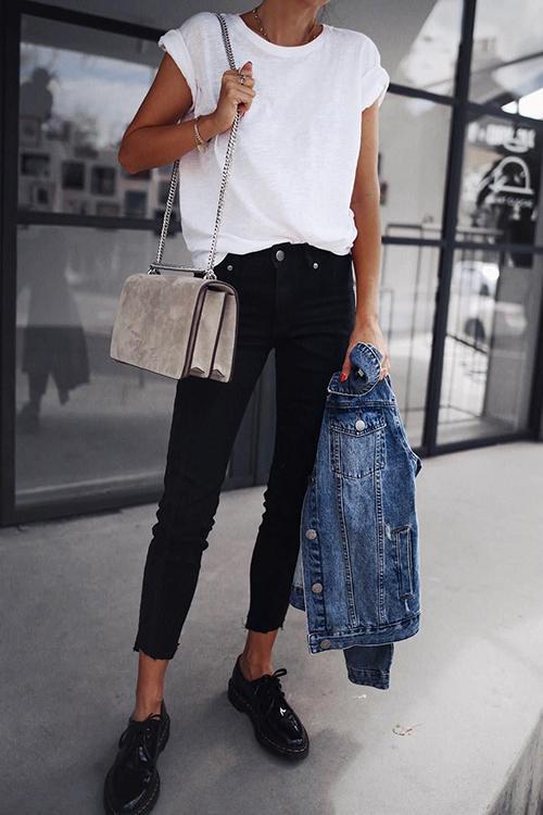 Basics Solid Short Sleeve White T Shirt - Fashionpara