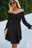 Stringy Selvedge Long Sleeve High Waist Dress