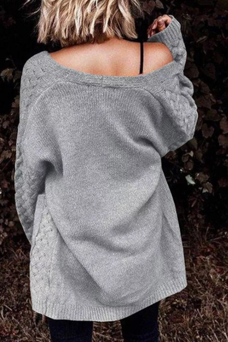 Long Knitted Sweaters Cardigan