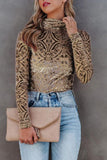 Velvet Burnout Turtleneck Top