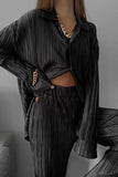 Pleated Oversized Shirt and Trouser Set