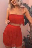 Layer Tassels Skirts Set