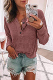 Pockets Button Neck Sweater Shirt