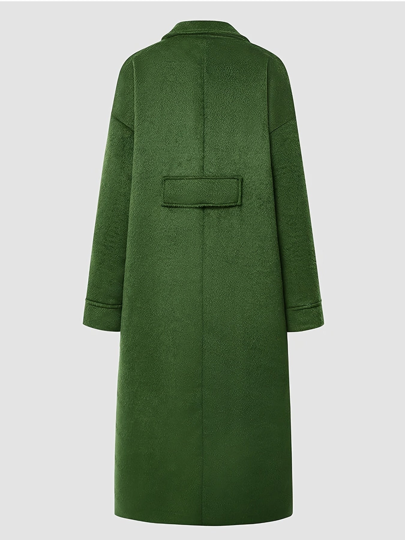 Elegant Mid-Length Notched Collar Over Coat