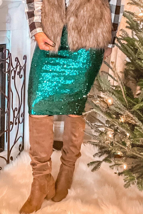 Sequin Pencil Skirt - Fashionpara