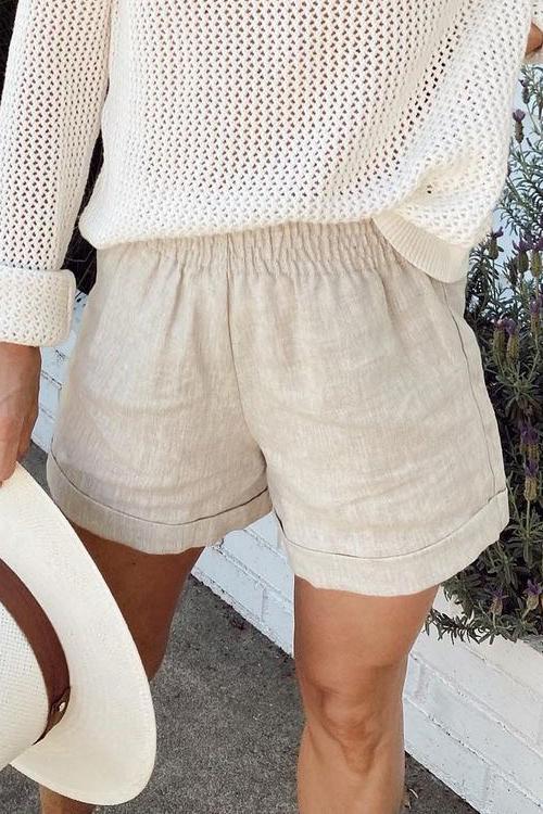 Solid Pockets Shorts - Fashionpara