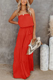 Strapless Belted Maxi Dress