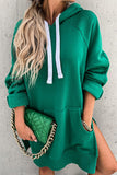 Hooded Jumper Dress with Contrast Ties