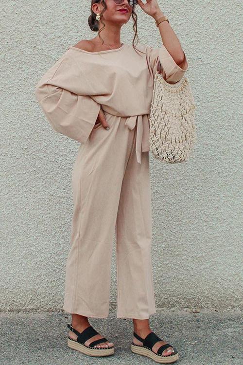 Short Sleeve Knot Jumpsuit - Fashionpara