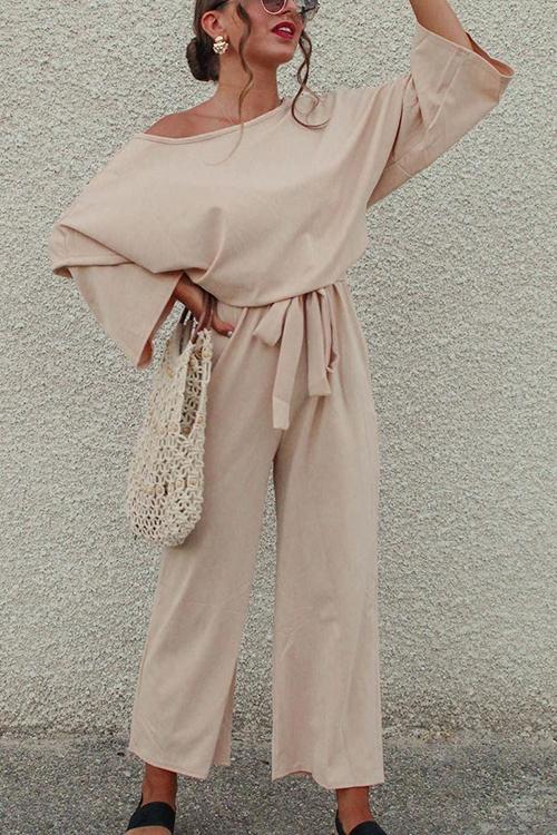 Short Sleeve Knot Jumpsuit - Fashionpara